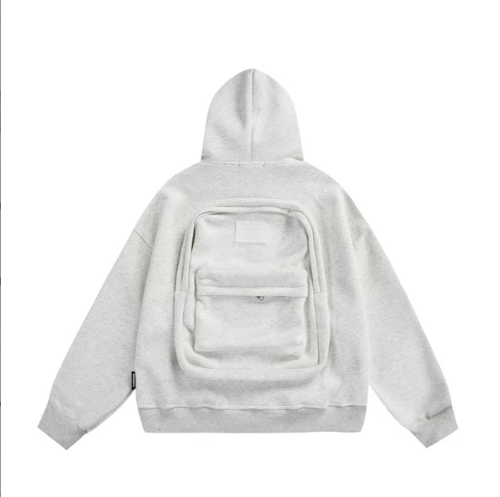 Hooded Cardigan with Back Pocket