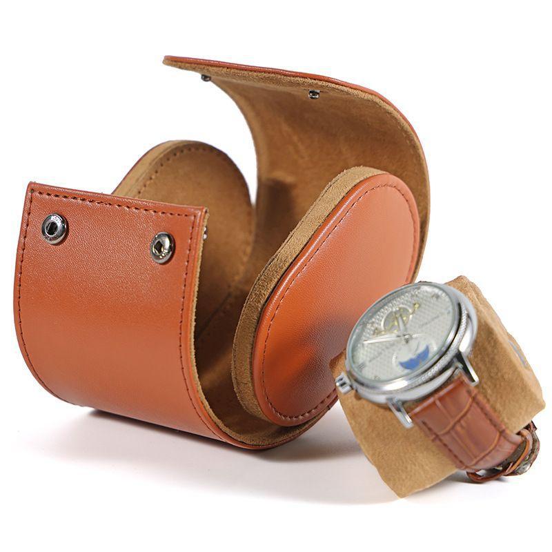 Waterproof and dustproof leather bag for portable watch storage
