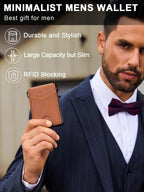Pop-Up RFID Blocking Carbon Fiber Wallet