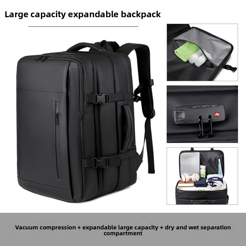 Vacuum Compression Travel Backpack with Password Lock