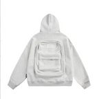 Hooded Cardigan with Back Pocket