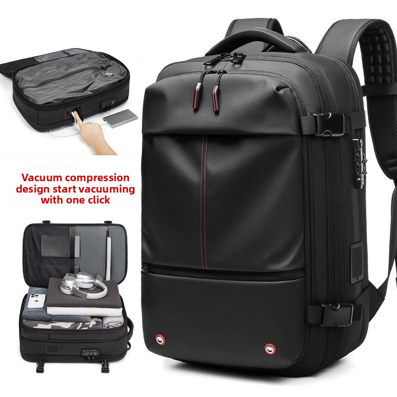 Waterproof vacuum compression backpack