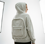 Hooded Cardigan with Back Pocket